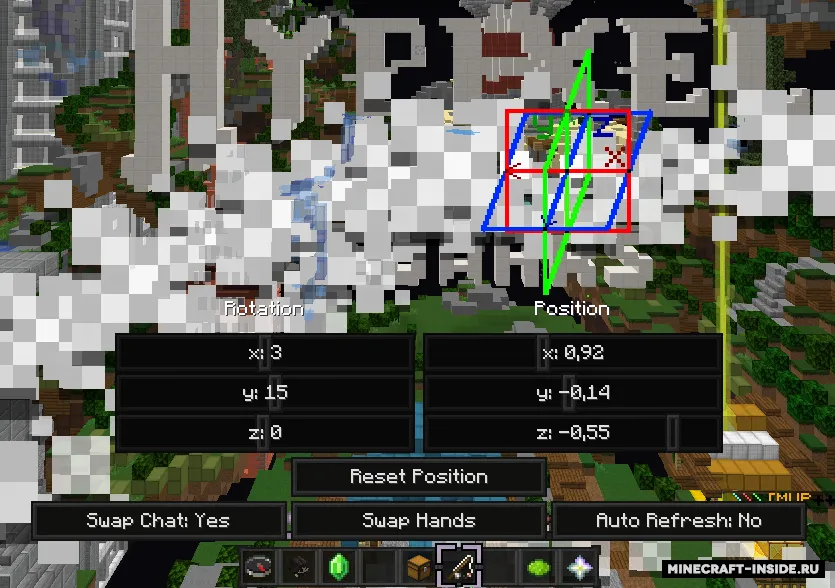 Custom Hands GUI — Minecraft mod, rasm 2