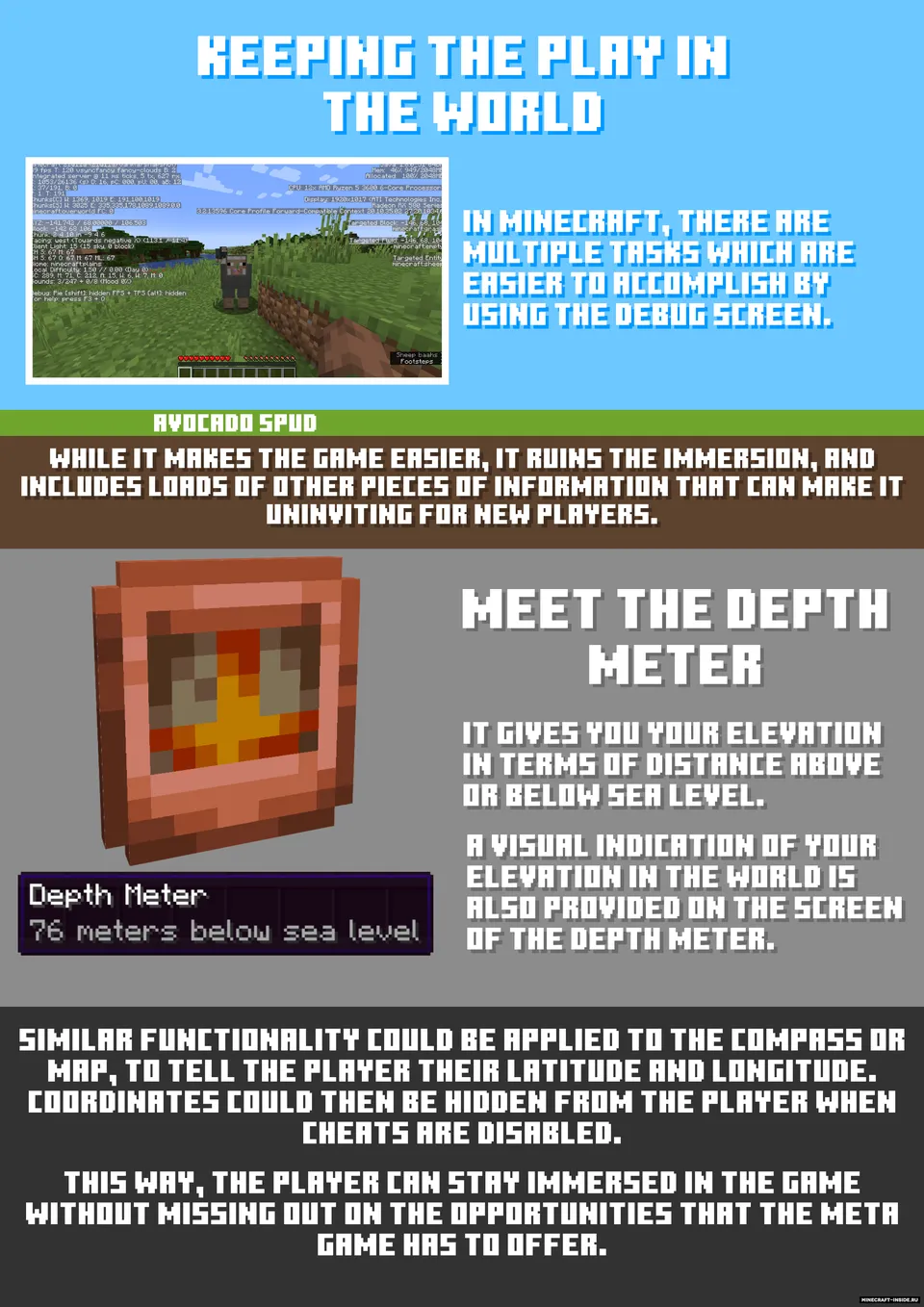 Depth Meter — Minecraft mod, rasm 3