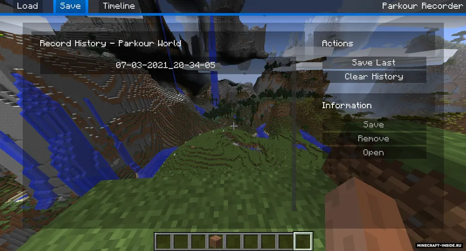Parkour Recorder — Minecraft mod, rasm 4