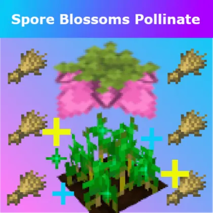 Spore Blossoms Pollinate — Minecraft mod, rasm 1
