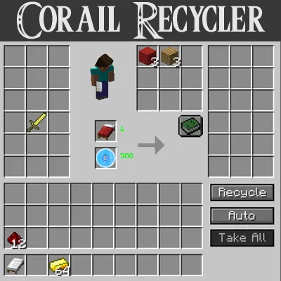 Corail Recycler — Minecraft mod, rasm 1