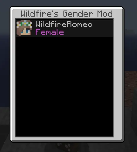 Wildfire's Female Gender — Minecraft mod, rasm 3