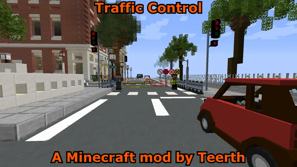 Teerth's Traffic control + Roads — Minecraft mod, rasm 2