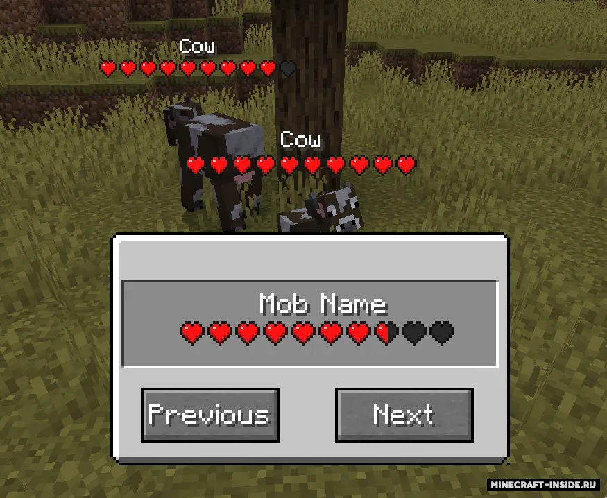 YDM's MobHealthBar — Minecraft mod, rasm 2