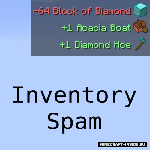 Inventory Spam — Minecraft mod, rasm 1