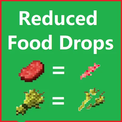 Reduced Food Drops — Minecraft mod, rasm 1