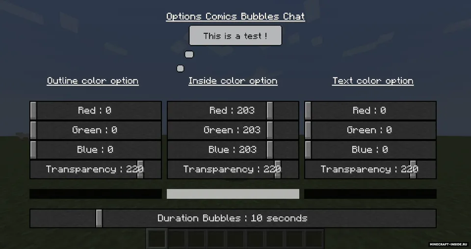 Comics Bubbles Chat — Minecraft mod, rasm 3