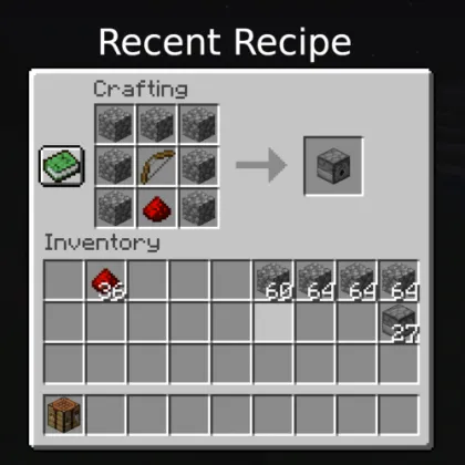 Recent Recipe — Minecraft mod, rasm 1